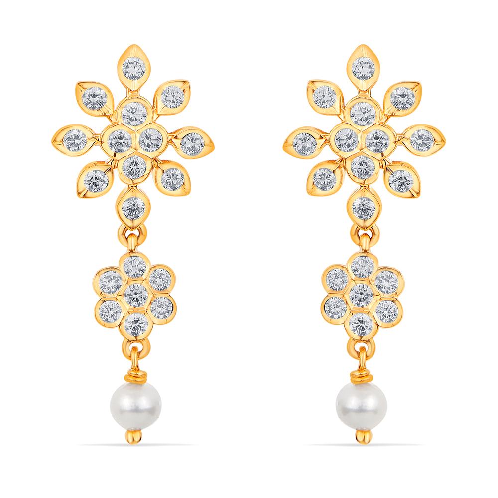 Buy 22 Karat Gold & Diamond Earrings