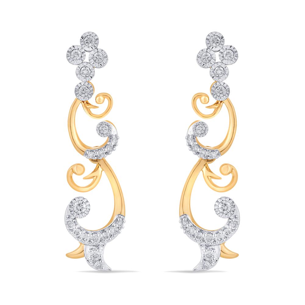 Buy 14 Karat Gold & Diamond  Earrings