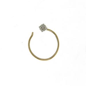 Buy 18 Karat Gold & Diamond Nose Pin