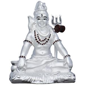 Buy Lord Shiva Silver Idol