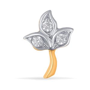 Buy 18 Karat Gold & Diamond Nose Pin