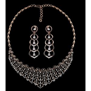 Buy 14 Karat Gold & Diamond Necklace Set