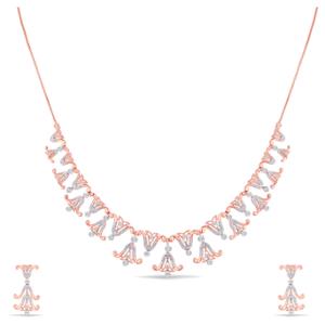Buy 18 Karat Gold & Diamond Necklace Set