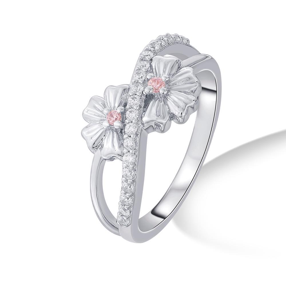 Buy Orchid Criss Cross Silver Ring