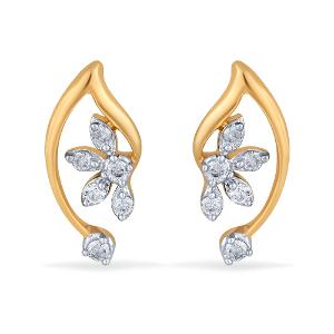Buy 14 Karat Gold & Diamond Earrings