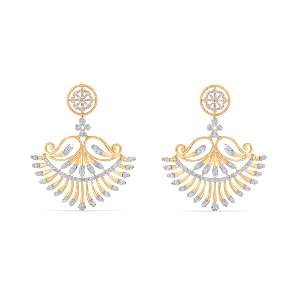 Buy 18 Karat Gold & Diamond  Earrings