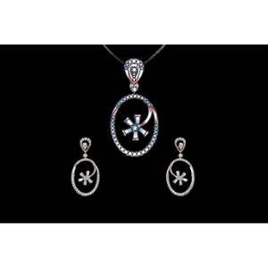 Buy 14 Karat Gold & Diamond Pendant Set