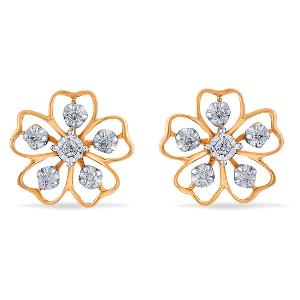 Buy 14 Karat Gold & Diamond Earrings