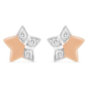 Buy Star Gold & Diamond Kids 14KT Earrings
