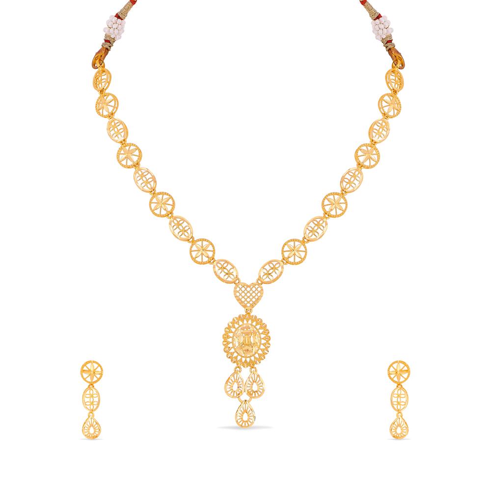 Buy 22 Karat Gold Necklace Set