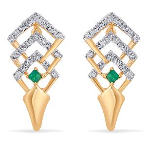 Buy 14 Karat Gold & Diamond Earrings