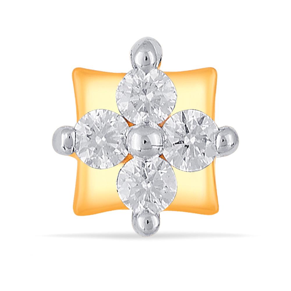 Buy 14 Karat Gold & Diamond Nose Pin