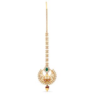 Buy 18 Karat Gold & Diamond Mang Tikka
