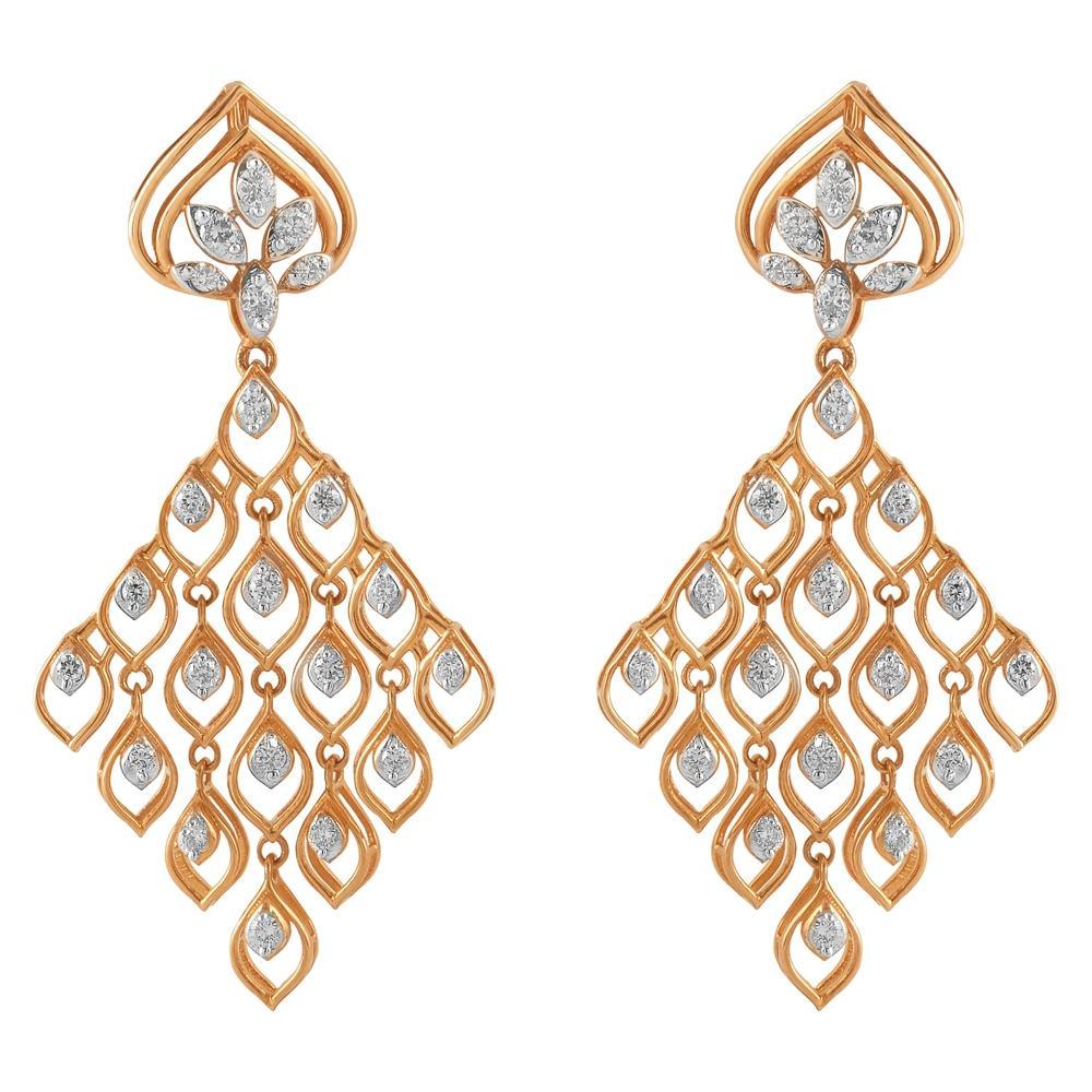 Buy 18 Kt Gold & Diamond Earrings