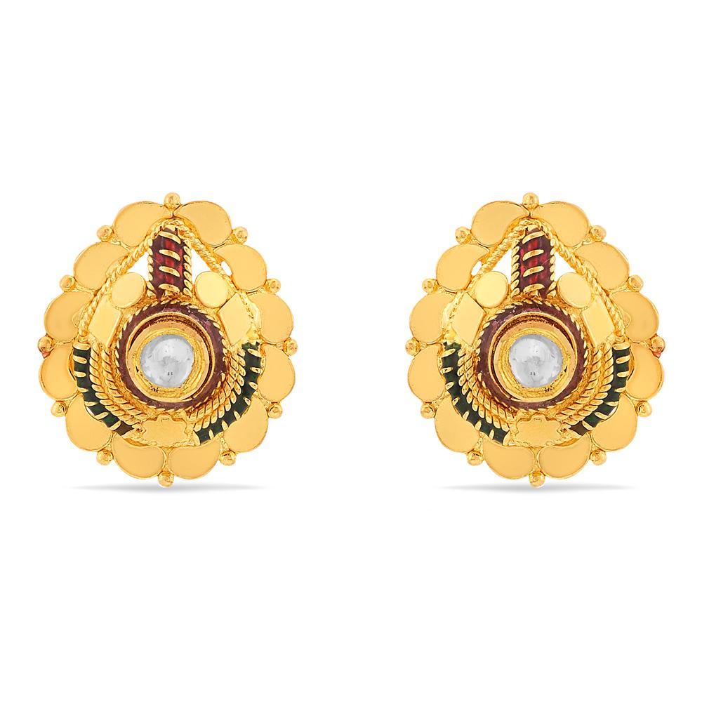 Buy Traditional Enamel Gold Studs