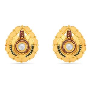 Buy Traditional Enamel Gold Studs