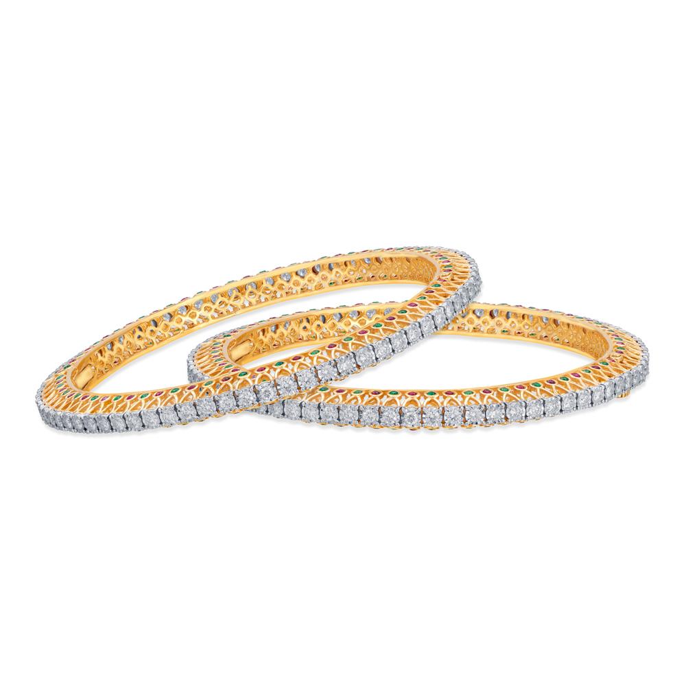 Buy 18 Karat Gold & Diamond Bangle