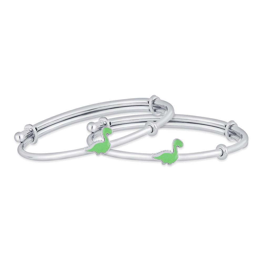 Buy Dino-mite Baby Silver Bangle Set