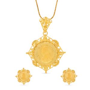 Buy 22 Karat Gold Pendant Set