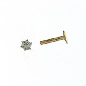 Buy 18 Karat Gold & Diamond Nose Pin