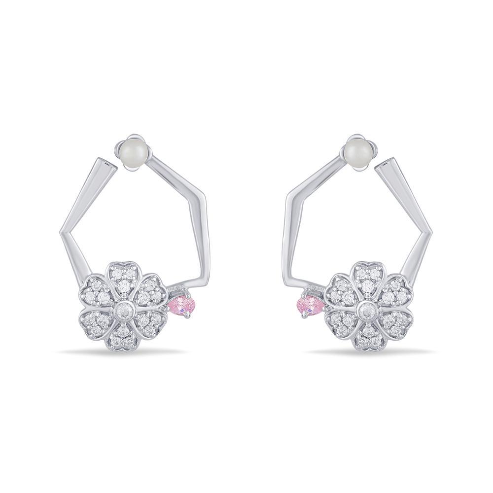 Buy Pearl Promise Silver Hoop Earrings