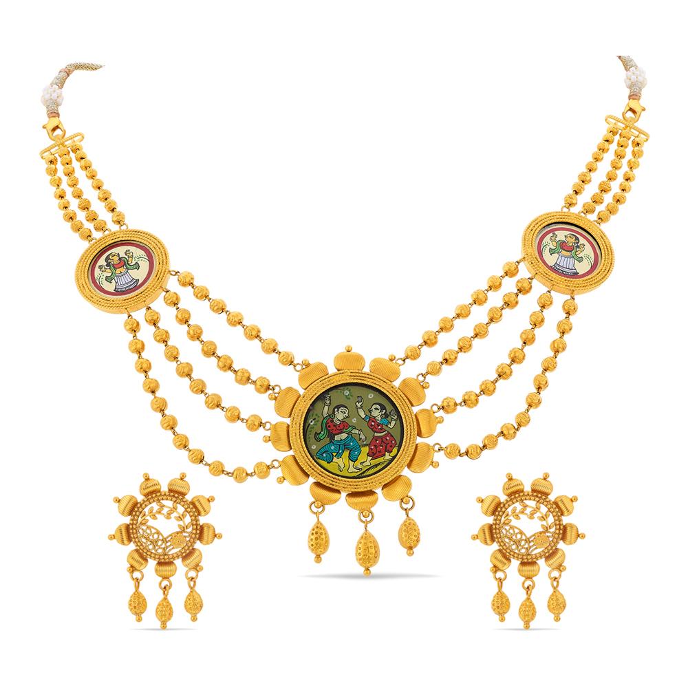 Buy 22 Karat Gold Necklace Set