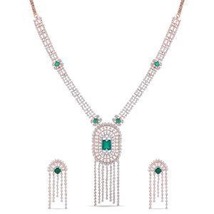 Buy 14 Karat Gold & Diamond Necklace Set