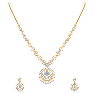 Buy 14 Karat Gold & Diamond Necklace Set