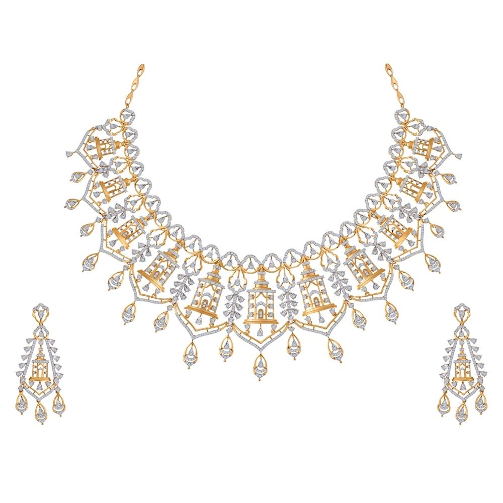 White Gold Necklace Set