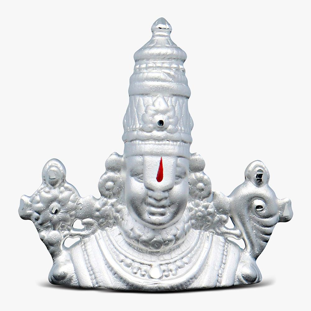 99.9% Pure Silver Lord Balaji Idol | Idols - Reliance Jewels