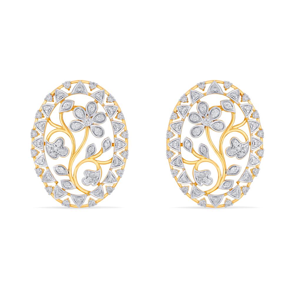 Buy 18 Karat Gold & Diamond Earrings