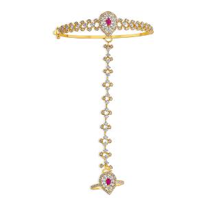 Buy 18 Karat Gold & Diamond Haath Phool