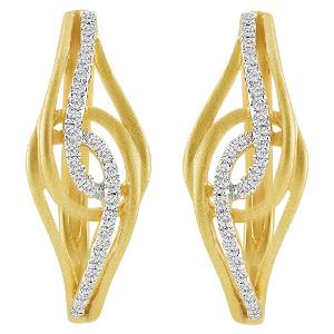Buy 18 Karat Gold & Diamond Earrings
