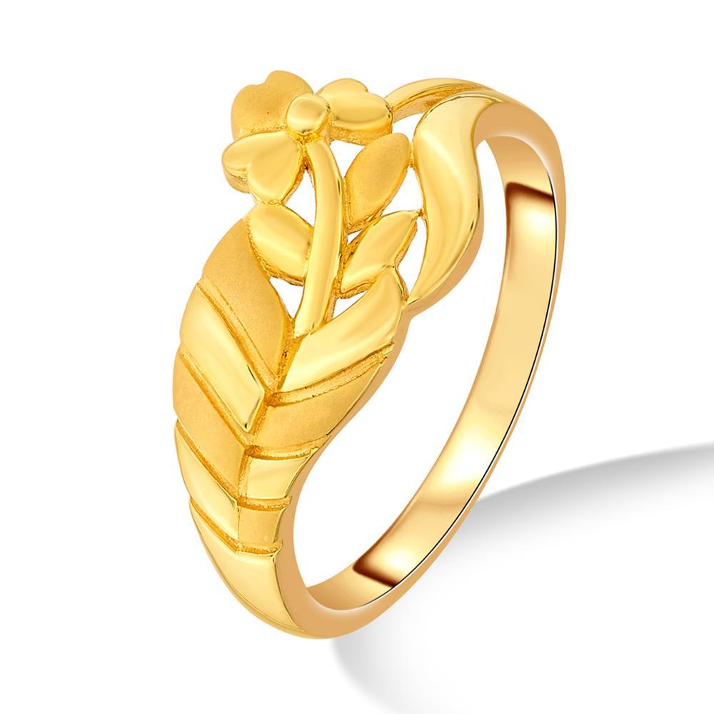 Buy Floral Leaf Gold Ring
