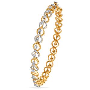 Buy 18 Karat Gold & Diamond Bangle