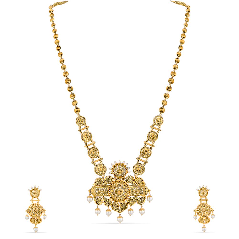 Buy 22 Karat Gold Necklace Set