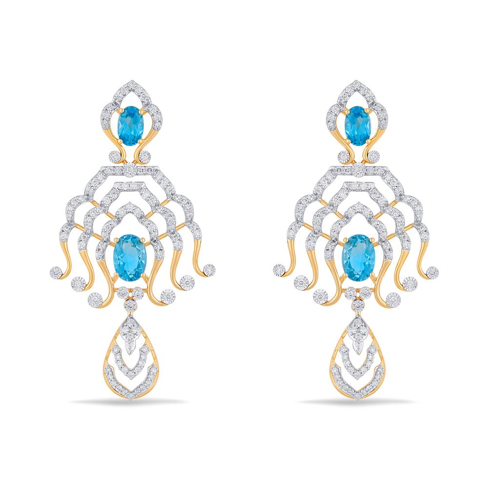 Buy 18 Karat Gold & Diamond Earrings