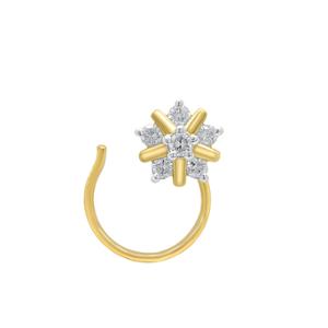 Buy 18 Karat Gold & Diamond Nose Pin