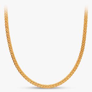 Buy Yellow Gold Finish 22 Kt Gold Chain For Men