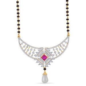 Buy 14 Karat Gold & Diamond Mangalsutra