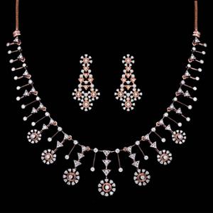 Buy 14 Karat Gold & Diamond Necklace Set