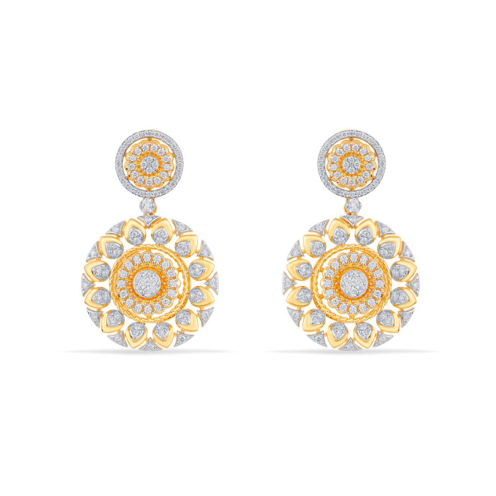 Buy 18 Karat Gold & Diamond Earrings