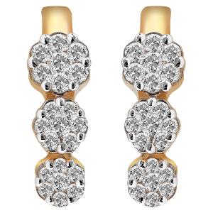 Buy 18 Karat Gold & Diamond Earrings