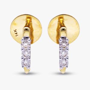 Buy 14 Karat Gold & Diamond Earrings
