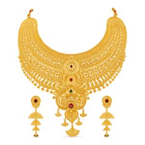 Buy 22 Karat Gold Necklace Set