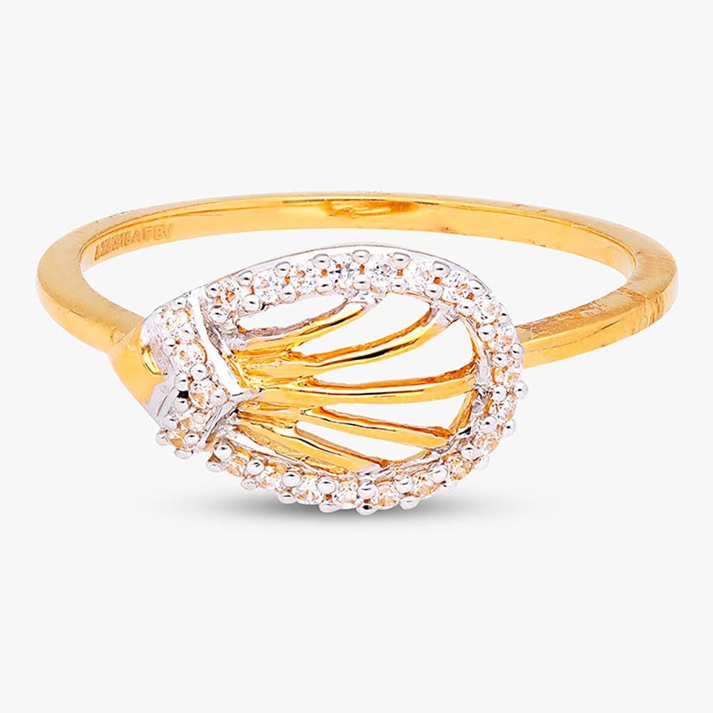 Buy 22Kt Gold & Cubic Zircon Ring For Women