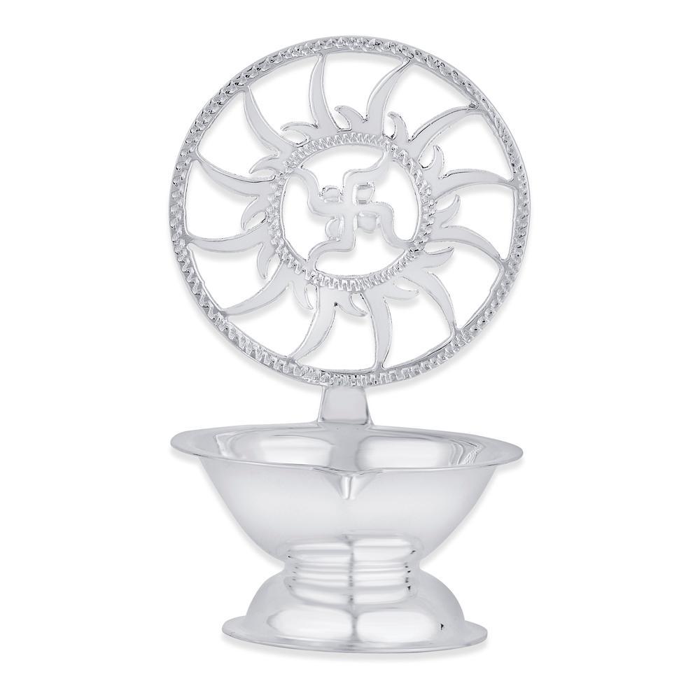 Buy Swastik Silver Diya