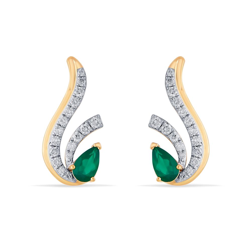 Buy 18 Karat Gold & Diamond Earrings