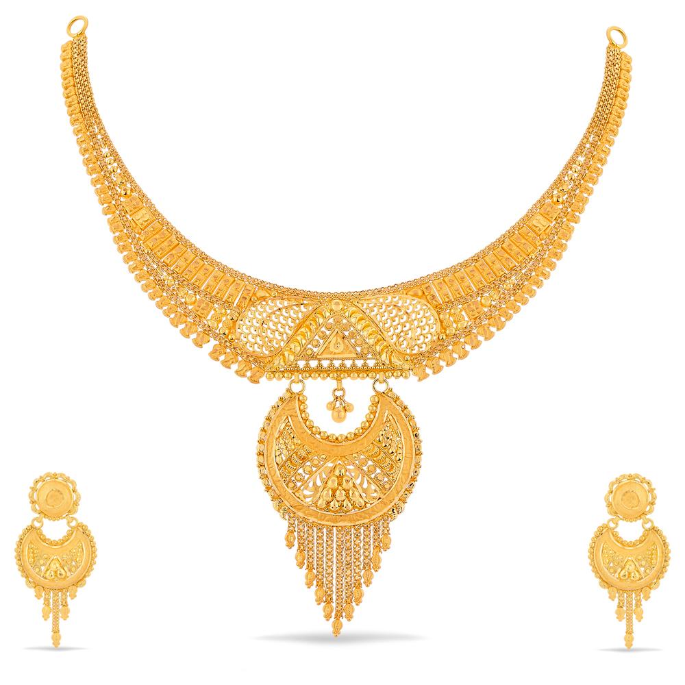 Buy 18 Karat Gold Necklace Set