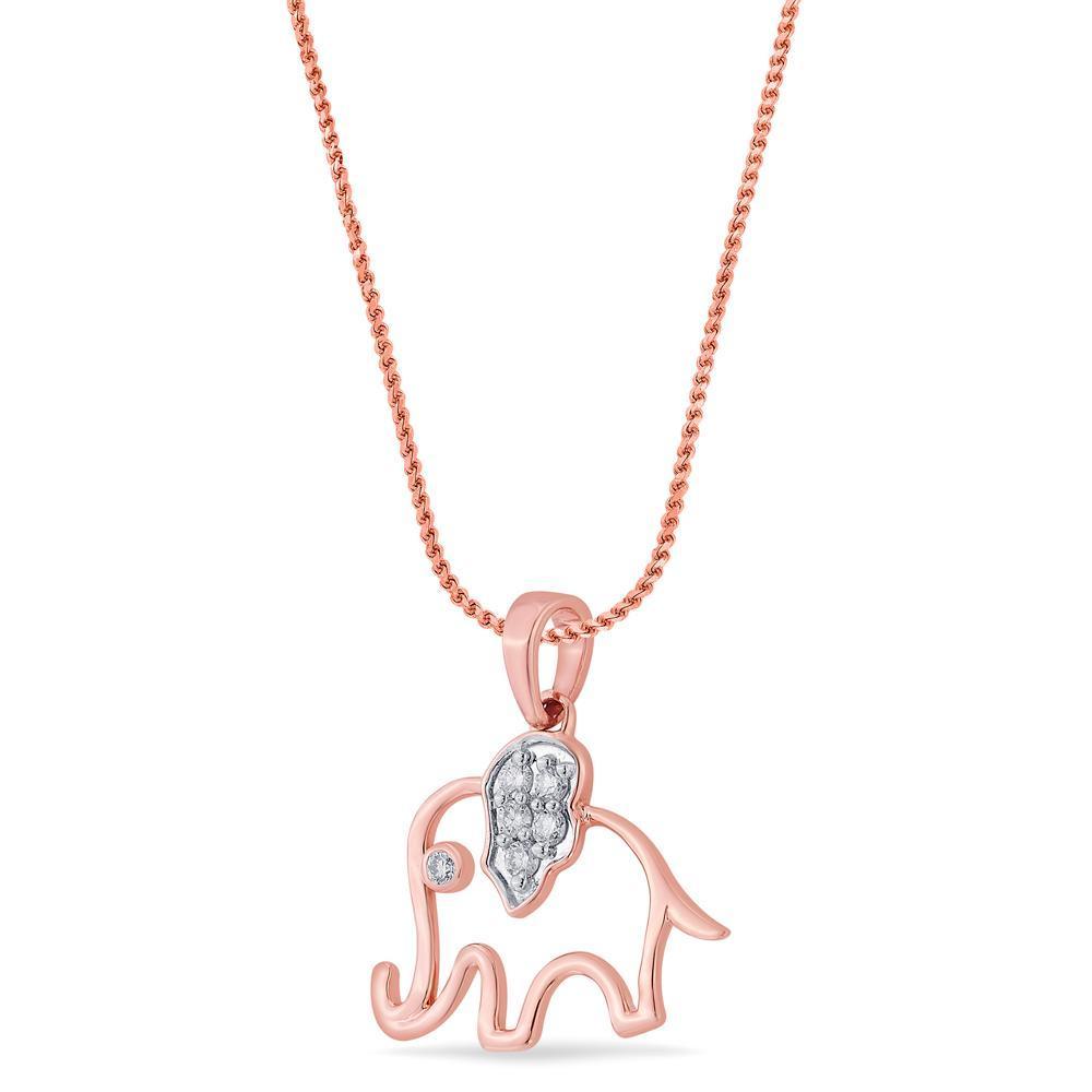 rose gold elephant necklace